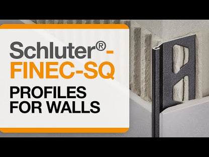 Schluter®-FINEC-SQ Finishing and edge protection profile with a slim, squared reveal