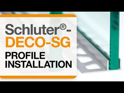 Schluter®-DECO-SG Decorative edge-protection profile with support channel for glass panels