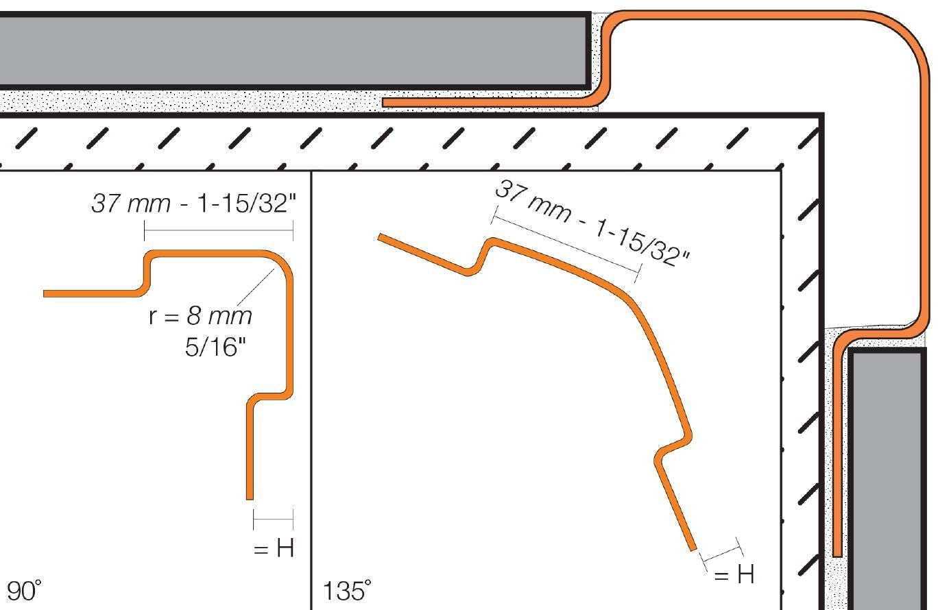 MAGMASCHLUTER SYSTEM Schluter®-ECK-E Heavy duty edge-protection profile for outside corners stainless steel V2Abrushed stainless steel6 mm (1/4")-150 cm (4' 11")-90 °SCHLUTER SYSTEM Schluter®-ECK-E Heavy duty edge-protection profile for outside corners