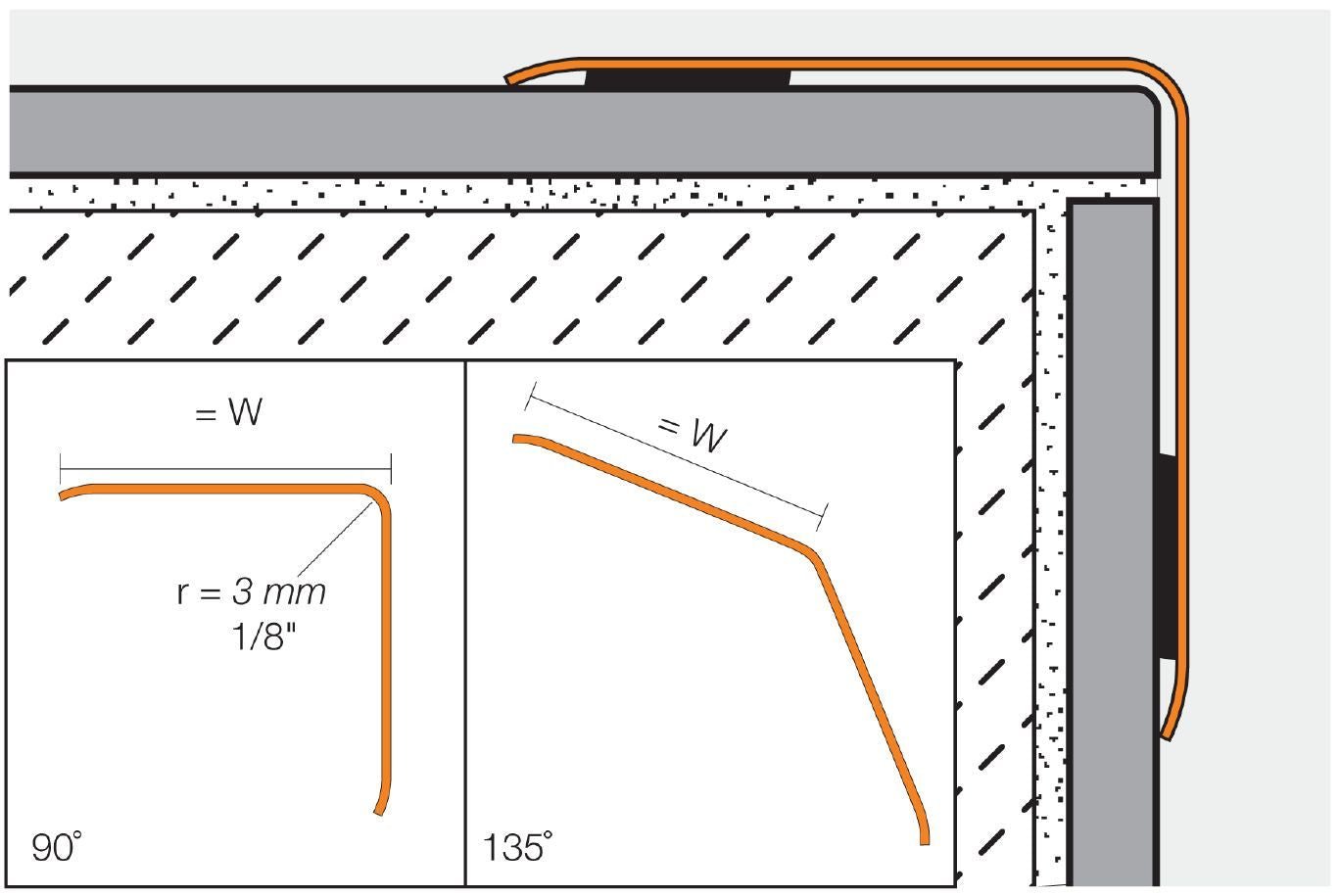 MAGMASCHLUTER SYSTEM Schluter®-ECK-K Retrofit, heavy duty edge-protection profile for outside corners stainless steel V2Abrushed stainless steel15 mm (9/16")-150 cm (4' 11")-90 °SCHLUTER SYSTEM Schluter®-ECK-K Retrofit, heavy duty edge-protection profile for outside corners