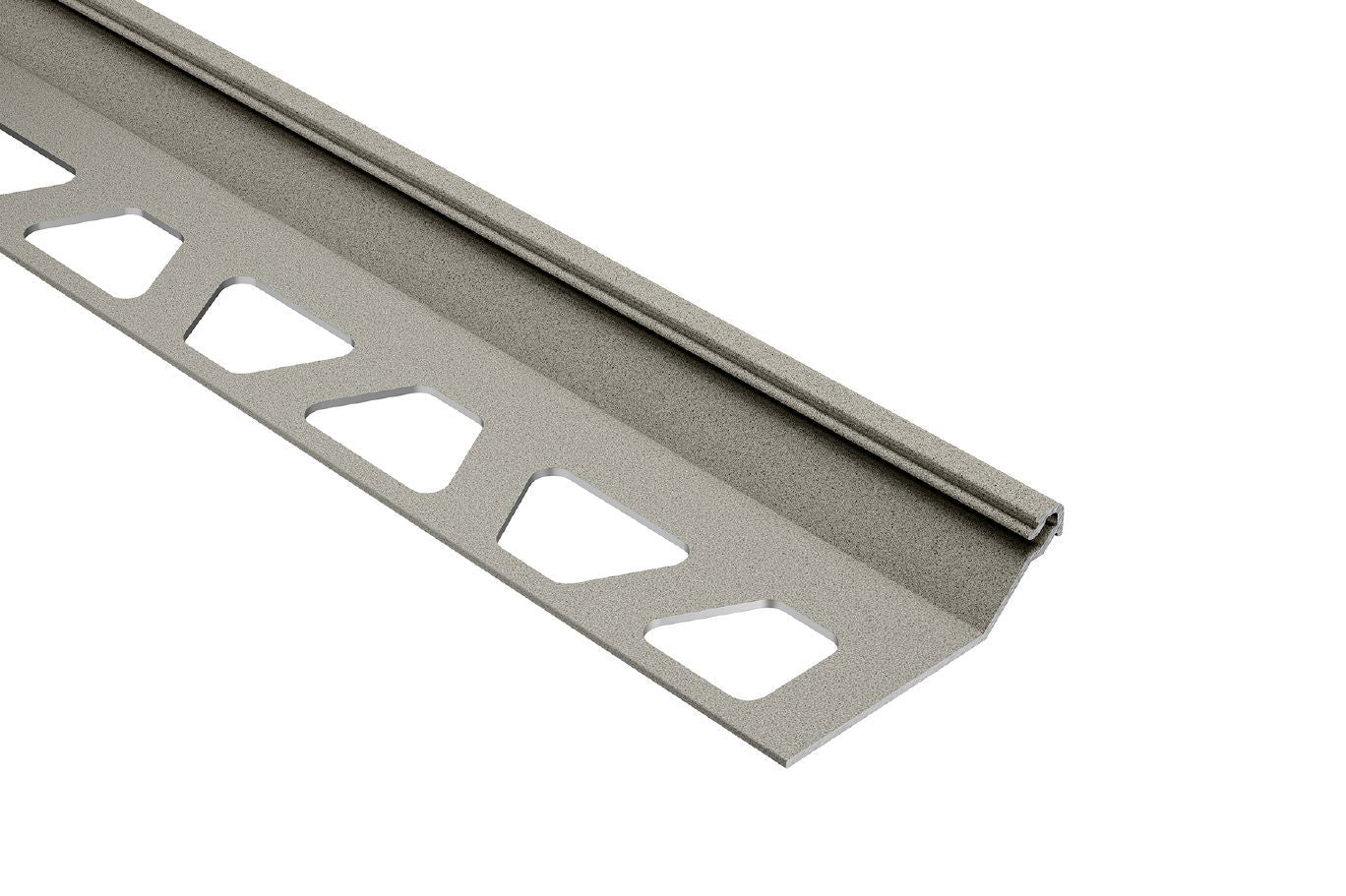 MAGMASCHLUTER SYSTEM Schluter®-FINEC-SQ Finishing and edge protection profile with a slim, squared reveal aluminumstone grey15 mm (9/16")SCHLUTER SYSTEM Schluter®-FINEC-SQ Finishing and edge protection profile with a slim, squared reveal