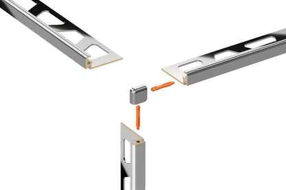 MAGMASCHLUTER SYSTEM Schluter®-JOLLY Finishing and edge-protection profile for outside wall corners and edges aluminumbeige6 mm (1/4")-2.5 m (8' 2-1/2")SCHLUTER SYSTEM Schluter®-JOLLY Finishing and edge-protection profile for outside wall corners and edges