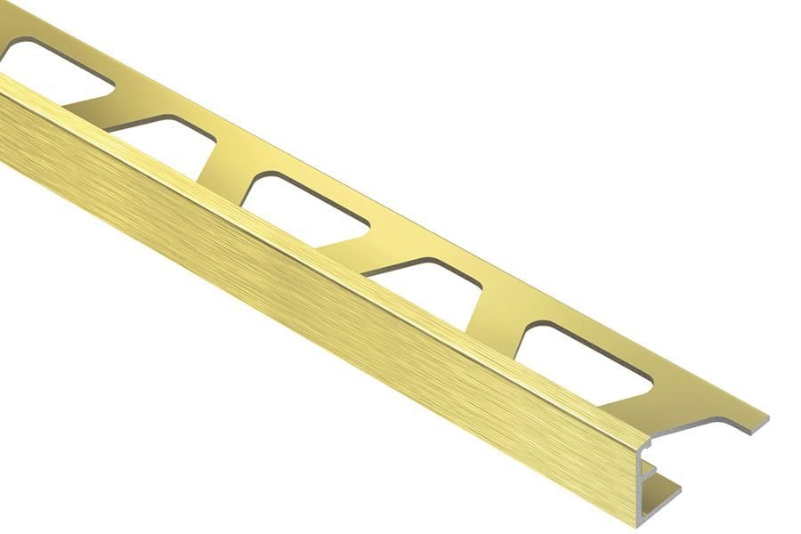 MAGMASCHLUTER SYSTEM Schluter®-SCHIENE Finishing and edge-protection profile with minimum reveal aluminumbrushed brass anodized6 mm (1/4")-2.5 m (8' 2-1/2")SCHLUTER SYSTEM Schluter®-SCHIENE Finishing and edge-protection profile with minimum reveal