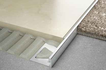 MAGMASCHLUTER SYSTEM Schluter®-SCHIENE Finishing and edge-protection profile with minimum reveal aluminumbeige6 mm (1/4")-2.5 m (8' 2-1/2")SCHLUTER SYSTEM Schluter®-SCHIENE Finishing and edge-protection profile with minimum reveal