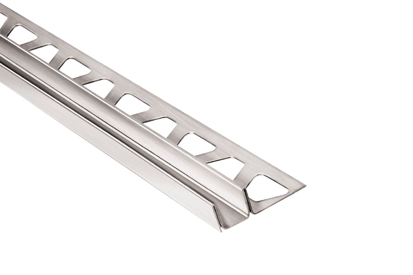 MAGMASCHLUTER SYSTEMS Schluter®-DECO-SG Decorative edge-protection profile with support channel for glass panels aluminumbright chrome anodized10 mm (3/8")-15 mm (9/16")SCHLUTER SYSTEMS Schluter®-DECO-SG Decorative edge-protection profile with support channel for glass panels