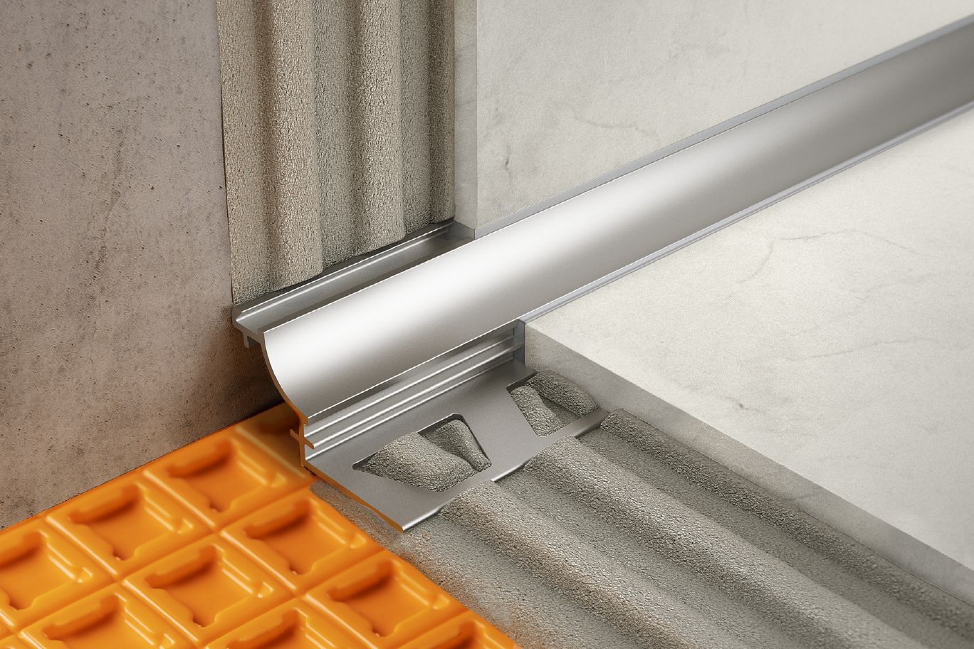 MAGMASCHLUTER SYSTEMS Schluter®-DILEX-AHK Cove-shaped profile for inside wall corners and floor/wall transitions aluminumbeige8 mm (5/16")-250 cm (8' 2-1/2")SCHLUTER SYSTEMS Schluter®-DILEX-AHK Cove-shaped profile for inside wall corners and floor/wall transitions