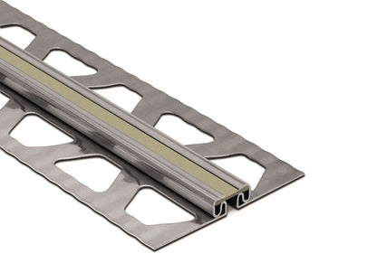 MAGMASCHLUTER SYSTEMS Schluter®-DILEX-EKSB Surface joint profile for thinner floor coverings stainless steel V2Agrey2.5 mm (3/32")-250 cm (8' 2-1/2")SCHLUTER SYSTEMS Schluter®-DILEX-EKSB Surface joint profile for thinner floor coverings