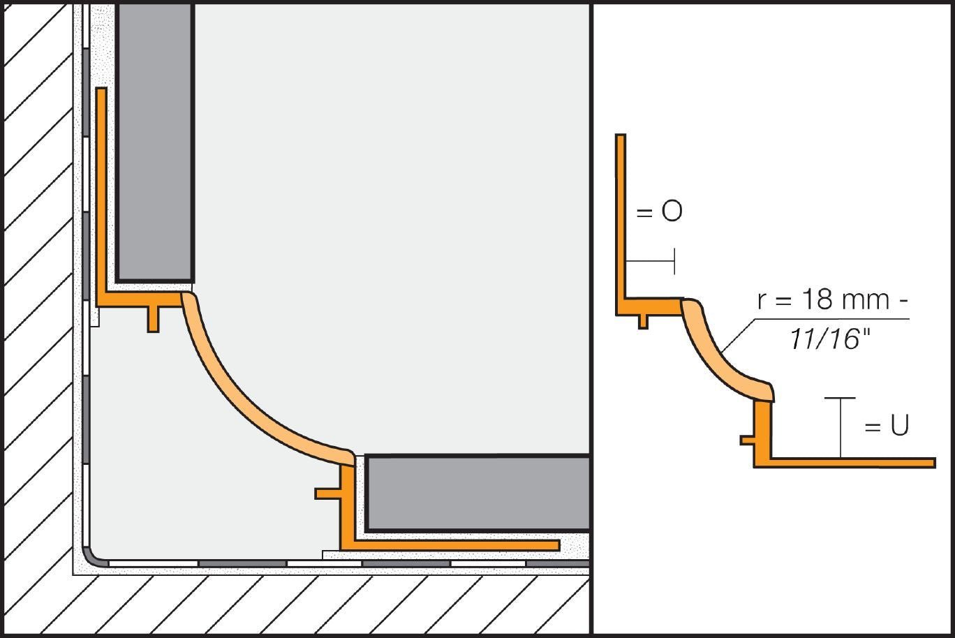 MAGMASCHLUTER SYSTEMS Schluter®-DILEX-HKW PVC cove-shaped profile for inside wall corners and floor/wall transitions PVC Plasticbright white(U) 7 mm (9/32")-7 mm (9/32")-250 cm (8' 2-1/2")SCHLUTER SYSTEMS Schluter®-DILEX-HKW PVC cove-shaped profile for inside wall corners and floor/wall transitions