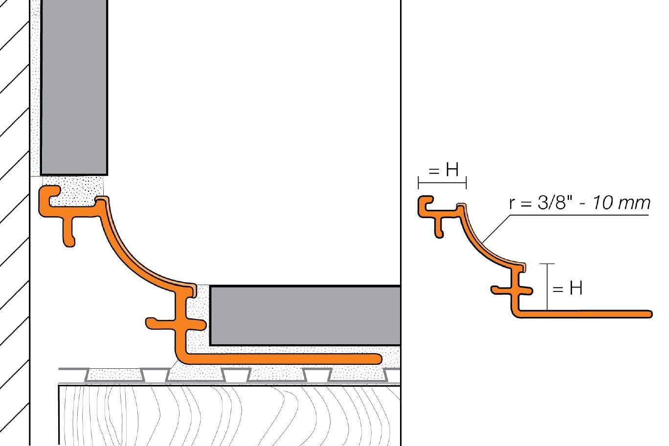 MAGMASCHLUTER SYSTEMS Schluter®-DILEX-PHK PVC cove-shaped profile for inside wall corners and floor/wall transitions PVC Plasticbahama8 mm (5/16")-250 cm (8' 2-1/2")SCHLUTER SYSTEMS Schluter®-DILEX-PHK PVC cove-shaped profile for inside wall corners and floor/wall transitions