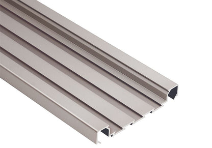 MAGMASCHLUTER SYSTEMS Schluter®-QUADEC-FS Edging profile with double rail for bonding accent tile aluminumsatin nickel anodizedSCHLUTER SYSTEMS Schluter®-QUADEC-FS Edging profile with double rail for bonding accent tile