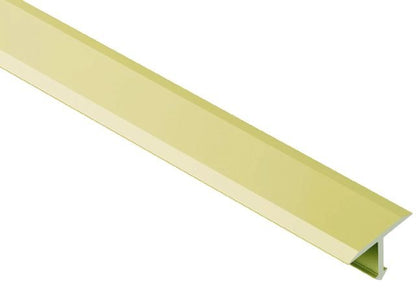 MAGMASCHLUTER SYSTEMS Schluter®-RENO-T Retrofit edge-protection profile for same-height, hard surface transitions aluminumsatin brass anodized14 mm (17/32")SCHLUTER SYSTEMS Schluter®-RENO-T Retrofit edge-protection profile for same-height, hard surface transitions