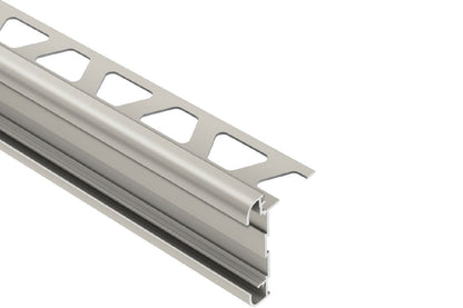 MAGMASCHLUTER SYSTEMS Schluter®-RONDEC-CT Sink rail profile for countertops with recessed section for bonding tile aluminumsatin nickel anodized12.5 mm (1/2")-250 cm (8' 2-1/2")SCHLUTER SYSTEMS Schluter®-RONDEC-CT Sink rail profile for countertops with recessed section for bonding tile