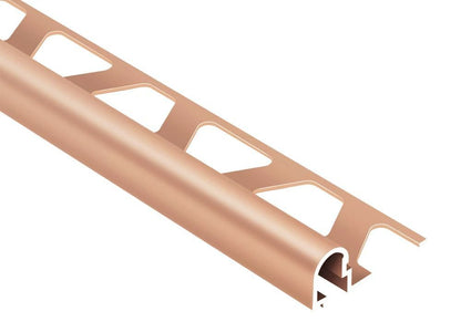 MAGMASCHLUTER SYSTEMS Schluter®-RONDEC-DB Decorative profile with a pronounced visible surface aluminumsatin copper anodized2.5 m (8' 2-1/2")-14 mm (17/32")SCHLUTER SYSTEMS Schluter®-RONDEC-DB Decorative profile with a pronounced visible surface