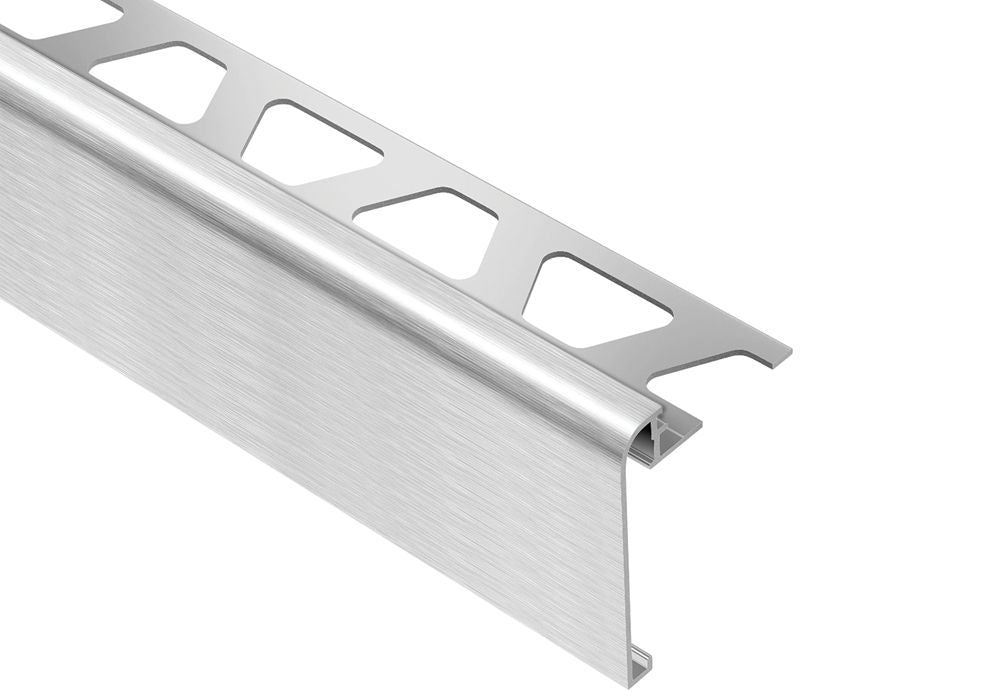 MAGMASCHLUTER SYSTEMS Schluter®-RONDEC-STEP Multi-functional profile covers the sub-assembly of countertops and stairs aluminumbrushed chrome anodized8 mm (5/16")-39 mm (1-1/2")SCHLUTER SYSTEMS Schluter®-RONDEC-STEP Multi-functional profile covers the sub-assembly of countertops and stairs