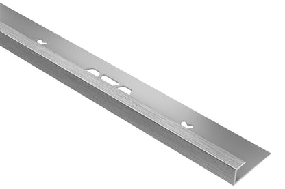 MAGMASCHLUTER SYSTEMS Schluter®-VINPRO-S Resilient surface edge protection profile with minimal reveal aluminumbrushed chrome anodized3 mm (1/8 ")SCHLUTER SYSTEMS Schluter®-VINPRO-S Resilient surface edge protection profile with minimal reveal