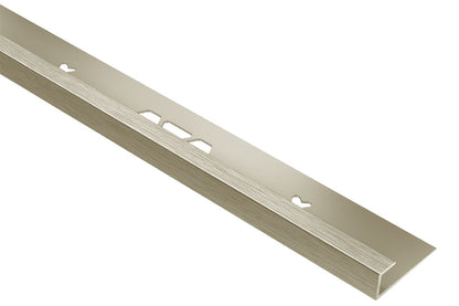 MAGMASCHLUTER SYSTEMS Schluter®-VINPRO-S Resilient surface edge protection profile with minimal reveal aluminumbrushed nickel anodized3 mm (1/8 ")SCHLUTER SYSTEMS Schluter®-VINPRO-S Resilient surface edge protection profile with minimal reveal