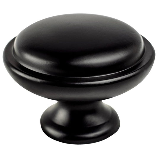 BerensonBerenson Advantage-1 Rimmed Knob, Matte Black, 1-1/8" Berenson Advantage-1 Rimmed Knob, Matte Black, 1-1/8"