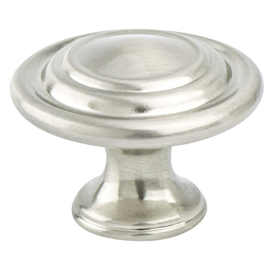 BerensonBerenson 34mm Advantage Plus-4 Ringed Knob, Zinc, 1-5/16" Brushed NickelBerenson 34mm Advantage Plus-4 Ringed Knob, Zinc, 1-5/16"