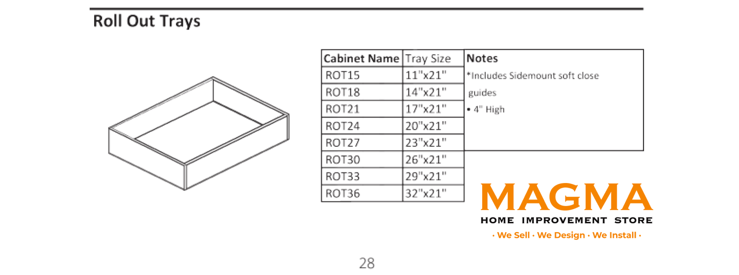 Highland CabinetsRoll Out Trays - Shaker Kitchen Cabinet WhiteROT15Roll Out Trays - Shaker Kitchen Cabinet