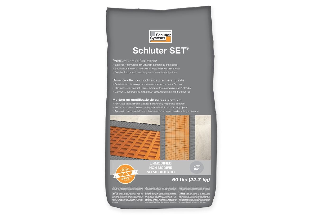 SCHLUTER SYSTEMSSchluter SET® Premium Unmodified Thin-set Mortar Schluter SET® Premium Unmodified Thin-set Mortar