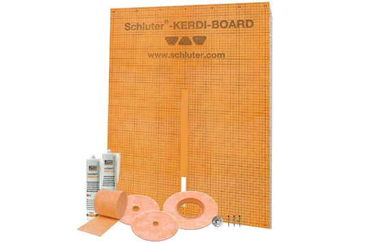 SCHLUTER SYSTEMSSchluter®-KERDI-BOARD-KIT Complete bathtub and shower base surround kit KitSchluter®-KERDI-BOARD-KIT Complete bathtub and shower base surround kit