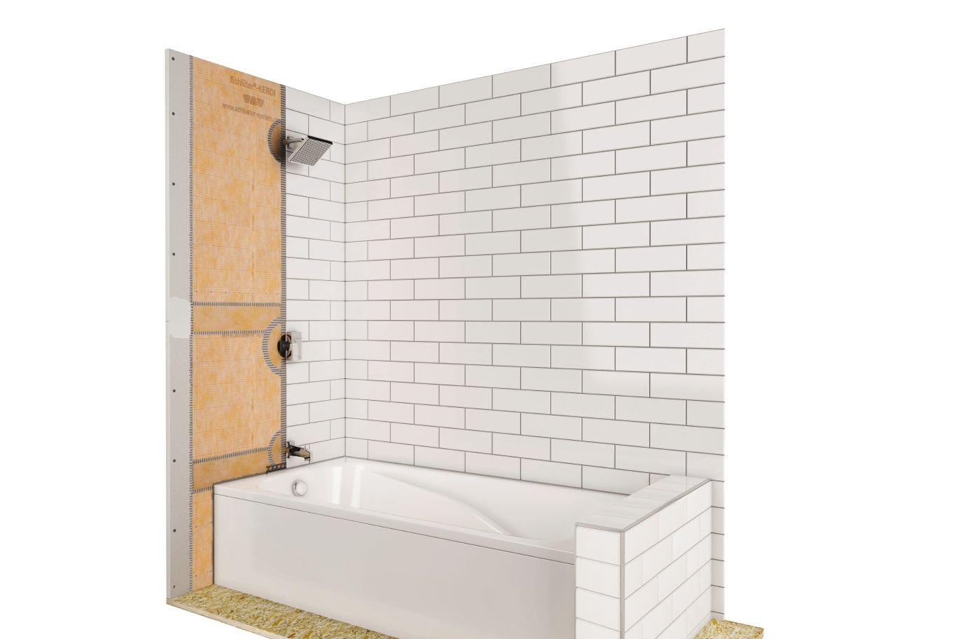 SCHLUTER SYSTEMSSchluter®-KERDI-TUBKIT Complete bathtub surround kit 7 m² (75 ft²)Schluter®-KERDI-TUBKIT Complete bathtub surround kit