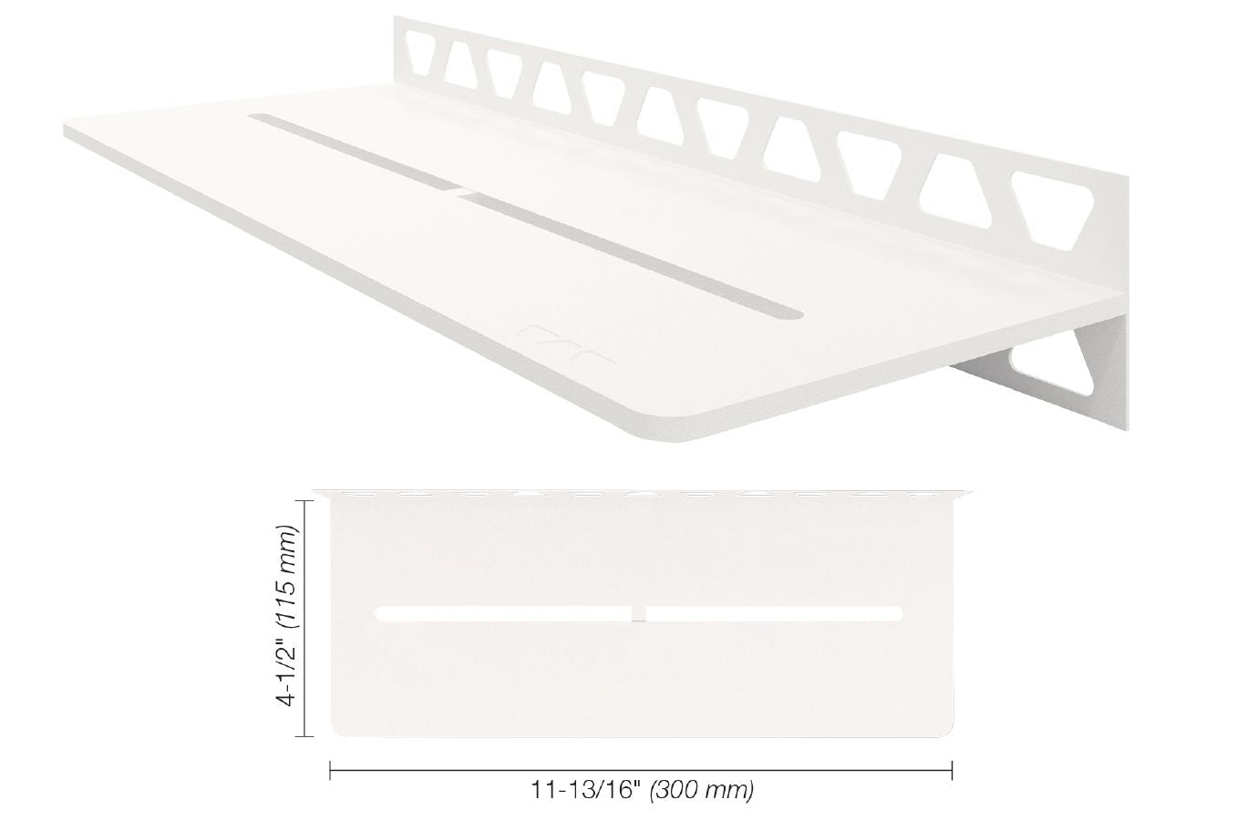 SCHLUTER SYSTEMSSchluter®-SHELF-W Rectangular shelf for tiled walls aluminummatte whitepureSchluter®-SHELF-W Rectangular shelf for tiled walls