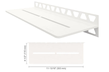 SCHLUTER SYSTEMSSchluter®-SHELF-W Rectangular shelf for tiled walls aluminummatte whitepureSchluter®-SHELF-W Rectangular shelf for tiled walls