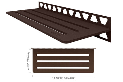 SCHLUTER SYSTEMSSchluter®-SHELF-W Rectangular shelf for tiled walls aluminumbronzewaveSchluter®-SHELF-W Rectangular shelf for tiled walls