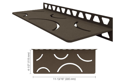 SCHLUTER SYSTEMSSchluter®-SHELF-W Rectangular shelf for tiled walls aluminumbronzecurveSchluter®-SHELF-W Rectangular shelf for tiled walls