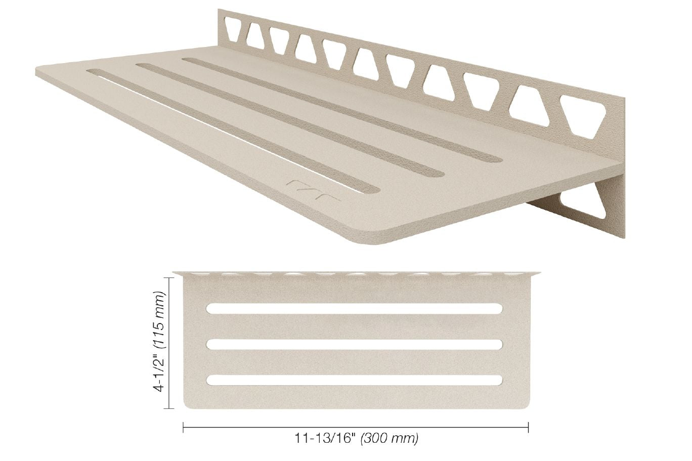 SCHLUTER SYSTEMSSchluter®-SHELF-W Rectangular shelf for tiled walls aluminumcreamwaveSchluter®-SHELF-W Rectangular shelf for tiled walls