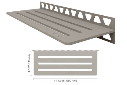 SCHLUTER SYSTEMSSchluter®-SHELF-W Rectangular shelf for tiled walls aluminumgreigewaveSchluter®-SHELF-W Rectangular shelf for tiled walls