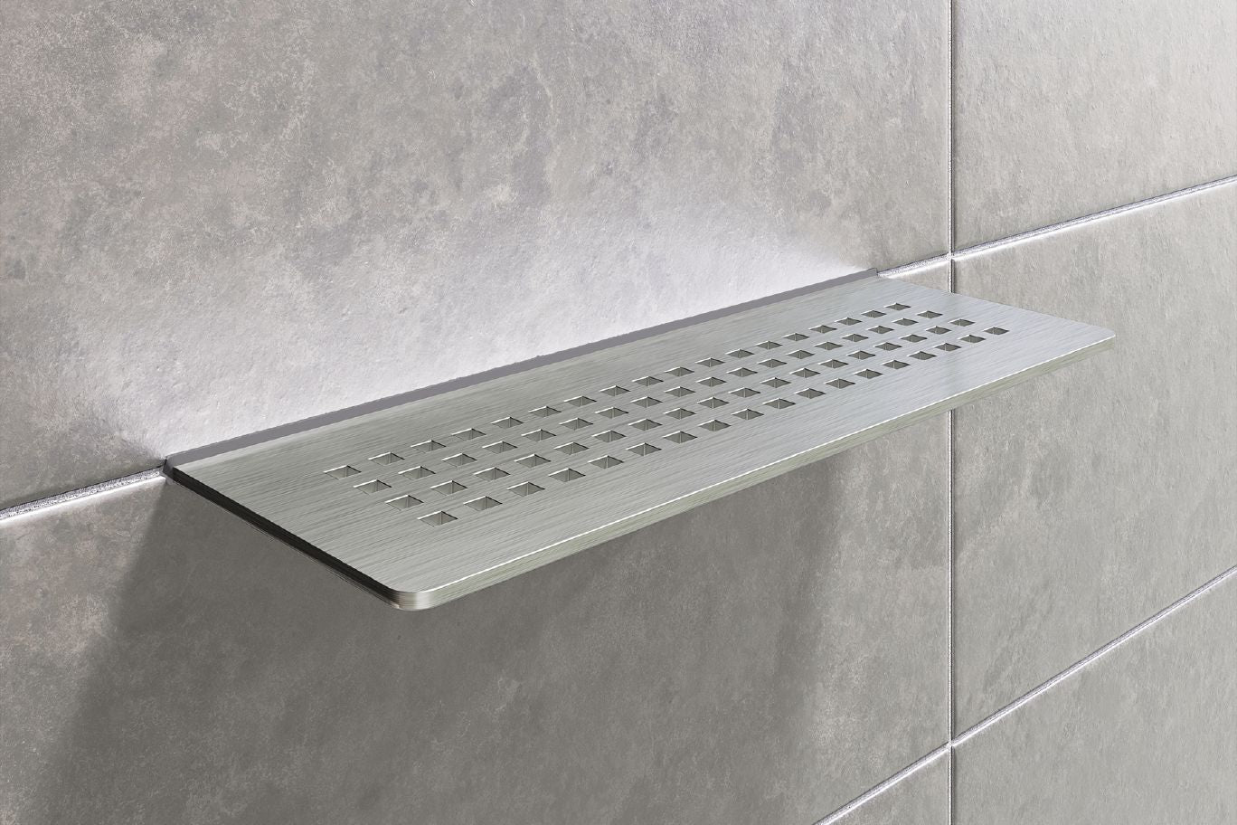 SCHLUTER SYSTEMSSchluter®-SHELF-W Rectangular shelf for tiled walls aluminumbronzecurveSchluter®-SHELF-W Rectangular shelf for tiled walls