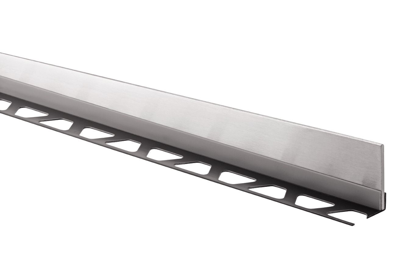 SCHLUTER SYSTEMSSchluter®-SHOWERPROFILE-S Two-part profile with tapered edge to cover adjoining tile edges stainless steel V2Abrushed stainless steel5 mm (3/16")-200 cm (78-3/4 ")Schluter®-SHOWERPROFILE-S Two-part profile with tapered edge to cover adjoining tile edges