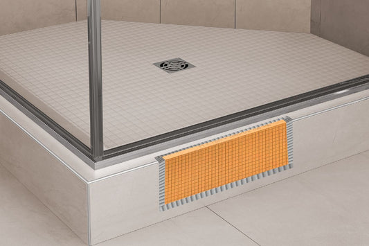 SCHLUTER SYSTEMSSCHLUTER SYSTEMS Schluter®-KERDI-BOARD-SC Prefabricated waterproof shower curb 97 cm (38")SCHLUTER SYSTEMS Schluter®-KERDI-BOARD-SC Prefabricated waterproof shower curb