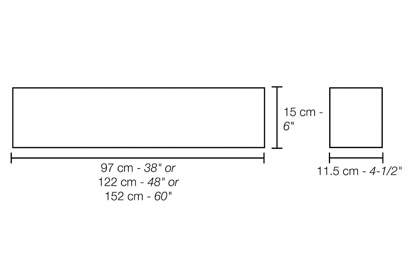 SCHLUTER SYSTEMSSCHLUTER SYSTEMS Schluter®-KERDI-BOARD-SC Prefabricated waterproof shower curb 97 cm (38")SCHLUTER SYSTEMS Schluter®-KERDI-BOARD-SC Prefabricated waterproof shower curb