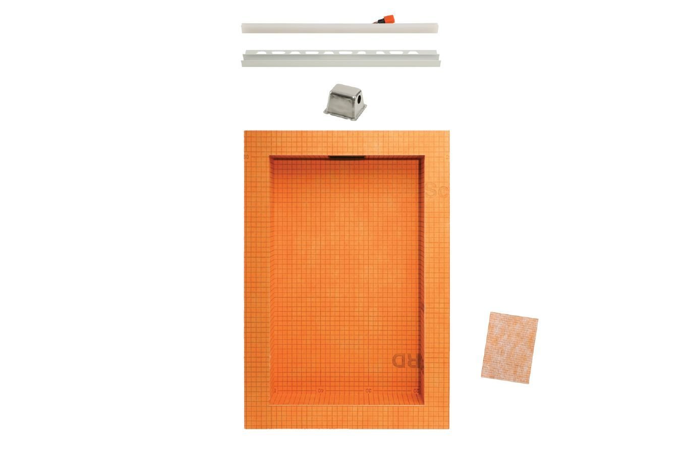 SCHLUTER SYSTEMSSCHLUTER SYSTEMS Schluter®-KERDI-BOARD-SNLT Shower niche with LIPROTEC LED lighting 508 mm (20")-305 mm (12")SCHLUTER SYSTEMS Schluter®-KERDI-BOARD-SNLT Shower niche with LIPROTEC LED lighting