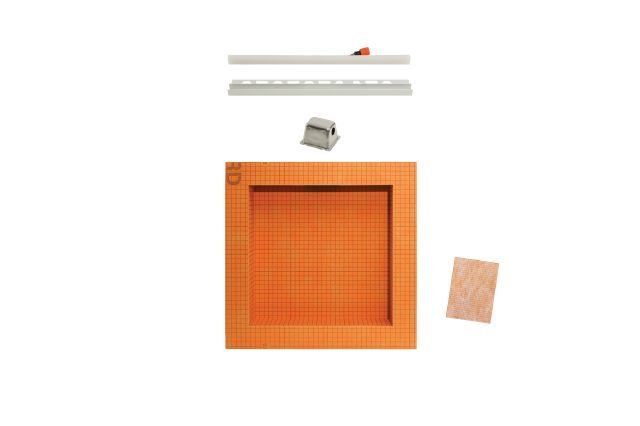 SCHLUTER SYSTEMSSCHLUTER SYSTEMS Schluter®-KERDI-BOARD-SNLT Shower niche with LIPROTEC LED lighting 305 mm (12")-305 mm (12")SCHLUTER SYSTEMS Schluter®-KERDI-BOARD-SNLT Shower niche with LIPROTEC LED lighting