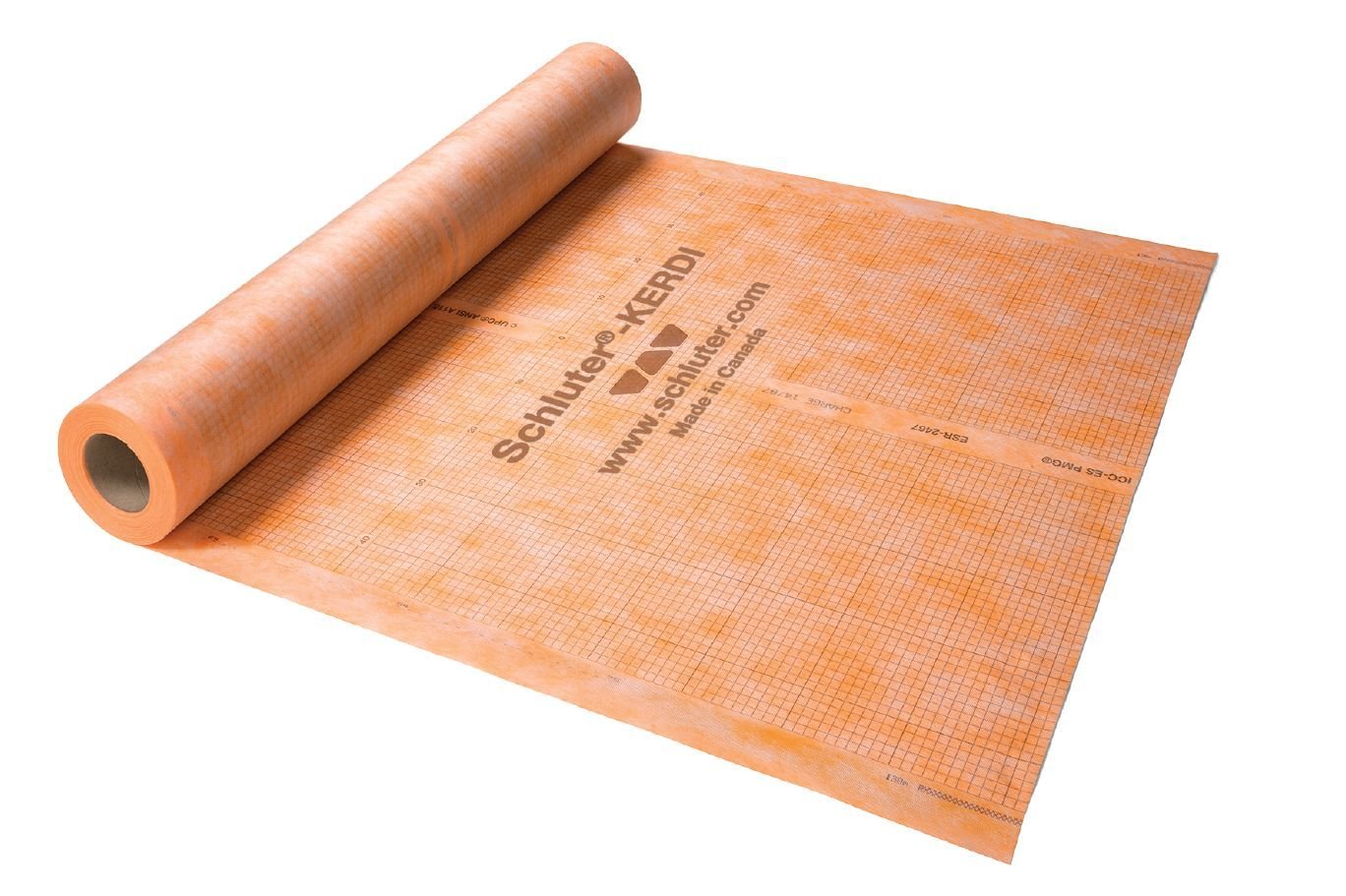 SCHLUTER SYSTEMSSCHLUTER SYSTEMS Schluter®-KERDI Bonded waterproofing and vapor-retardant membrane 1.0 m (3' 3")-5.0 m (16' 5")-5 m² (54 ft²)SCHLUTER SYSTEMS Schluter®-KERDI Bonded waterproofing and vapor-retardant membrane