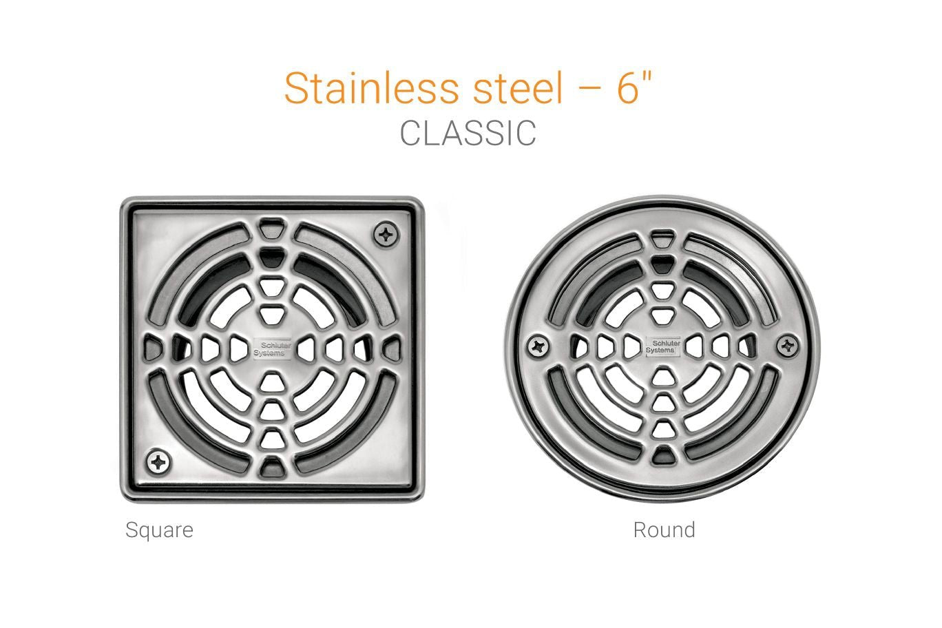 SCHLUTER SYSTEMSSCHLUTER SYSTEMS Schluter®-KERDI-DRAIN Point drain with integrated bonding flange ABS plasticstainless steel50 mm (2")-100 mm (4")-1SCHLUTER SYSTEMS Schluter®-KERDI-DRAIN Point drain with integrated bonding flange