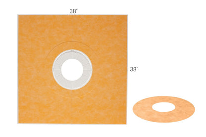 SCHLUTER SYSTEMSSCHLUTER SYSTEMS Schluter®-KERDI-SHOWER-T/-TS/-TT Prefabricated sloped shower tray 38" X 38" (97 cm X 97 cm)-centerSCHLUTER SYSTEMS Schluter®-KERDI-SHOWER-T/-TS/-TT Prefabricated sloped shower tray