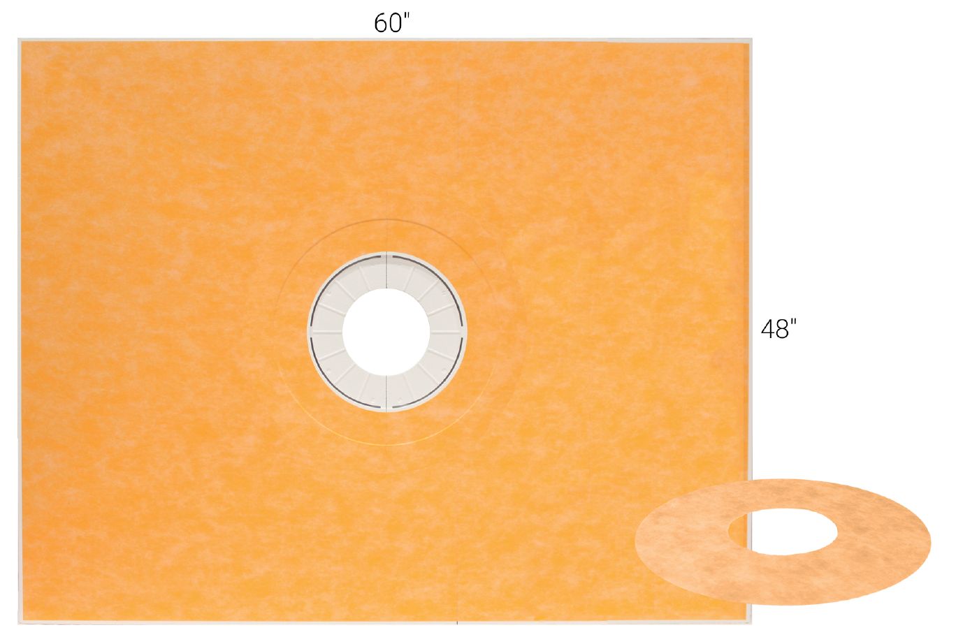 SCHLUTER SYSTEMSSCHLUTER SYSTEMS Schluter®-KERDI-SHOWER-T/-TS/-TT Prefabricated sloped shower tray 48" X 60" (122 cm X 152 cm)-centerSCHLUTER SYSTEMS Schluter®-KERDI-SHOWER-T/-TS/-TT Prefabricated sloped shower tray