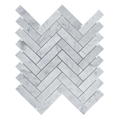 Arizona TileARIZONA TILE Bianco Carrara Bianco CarraraHerringbone 1 x 4 MeshHonedARIZONA TILE Bianco Carrara