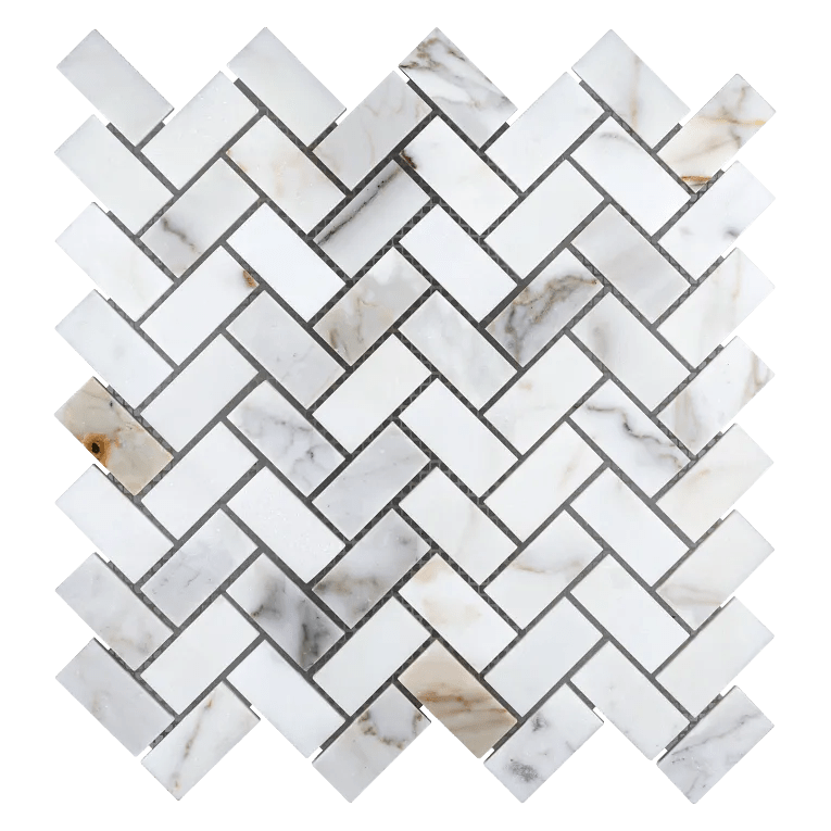 Arizona TileARIZONA TILE Calacatta Gold Calacatta GoldHerringbone 1 x 2 MeshPolishedARIZONA TILE Calacatta Gold