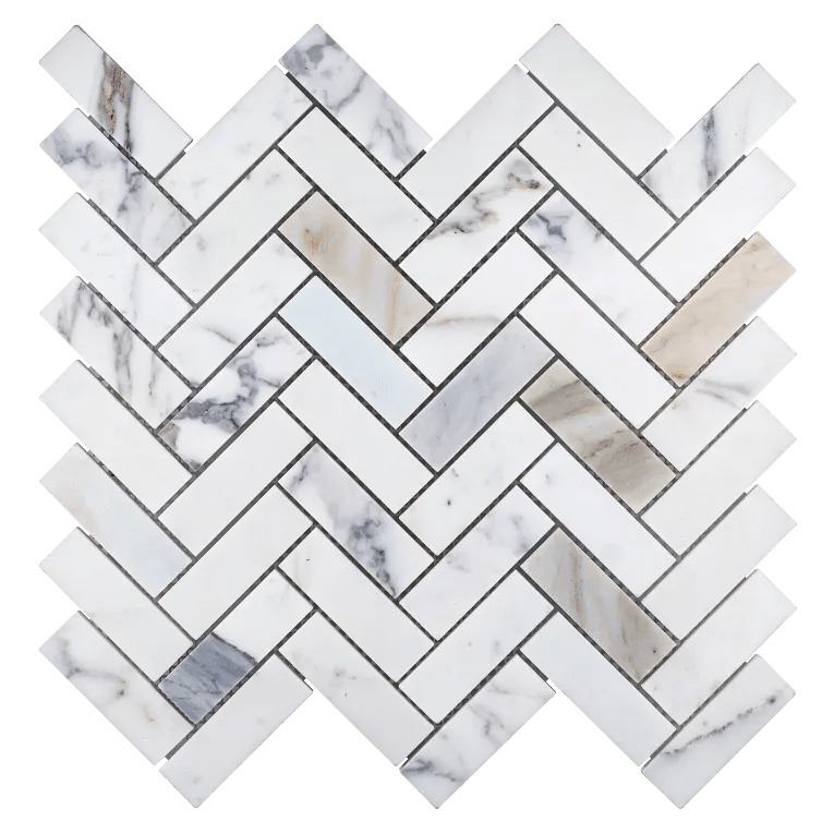 Arizona TileARIZONA TILE Calacatta Gold Calacatta GoldHerringbone 1 x 3 MeshHonedARIZONA TILE Calacatta Gold