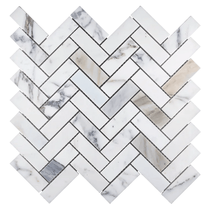 Arizona TileARIZONA TILE Calacatta Gold Calacatta GoldHerringbone 1 x 3 MeshHonedARIZONA TILE Calacatta Gold