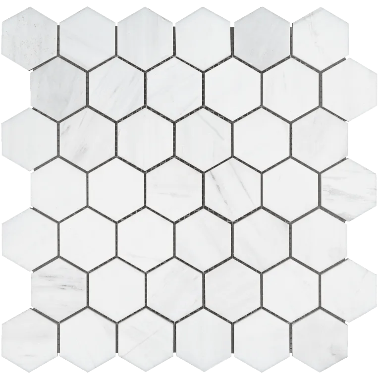 Arizona TileARIZONA TILE Dolomite White Dolomite White2x2 Hexagon MeshHonedARIZONA TILE Dolomite White