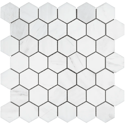 Arizona TileARIZONA TILE Dolomite White Dolomite White2x2 Hexagon MeshHonedARIZONA TILE Dolomite White