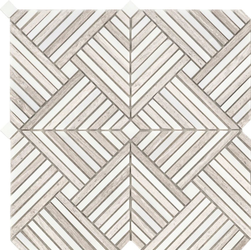 Emser TileEMSER TILE Alluro Mini 12" x 12" mesh, Stone Mosaic Palace White/Cream12" x 12"EMSER TILE Alluro Mini 12" x 12" mesh, Stone Mosaic