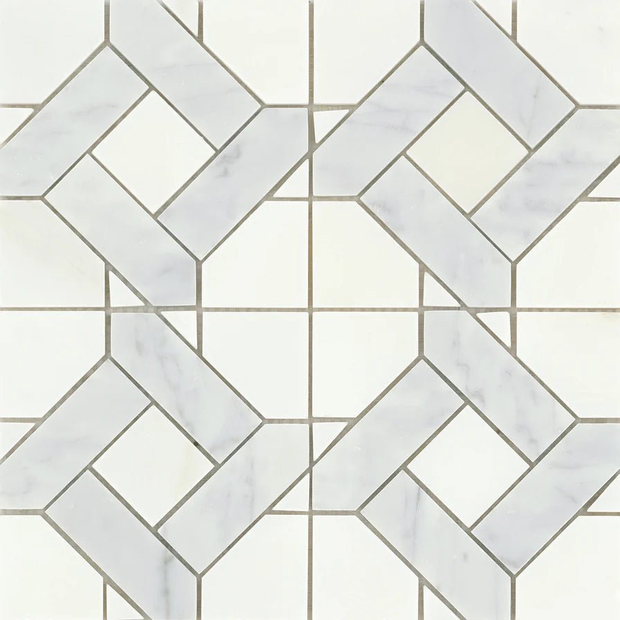 Emser TileEMSER TILE Alluro Mini 12" x 12" mesh, Stone Mosaic Manor White/Silver12" x 12"EMSER TILE Alluro Mini 12" x 12" mesh, Stone Mosaic